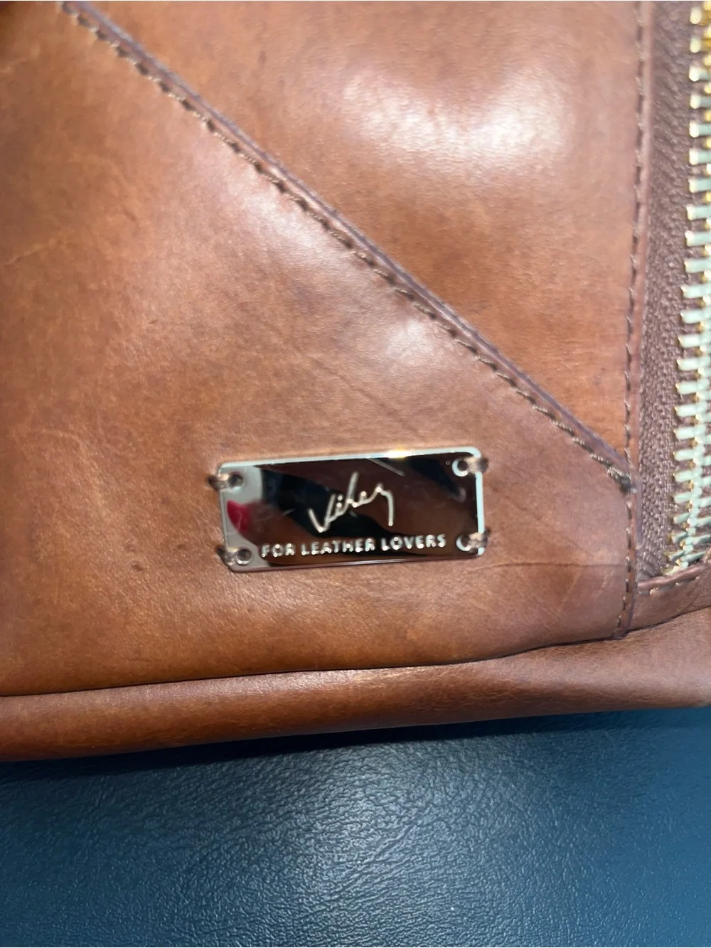 Women Leather Briefcase Tote in Brown